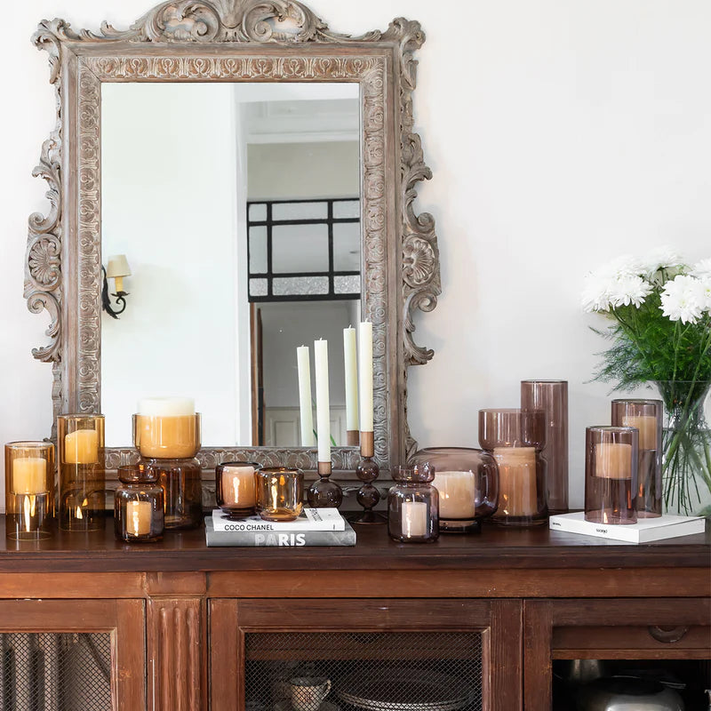 CANDELABRO IBIZA GRIS HUMO