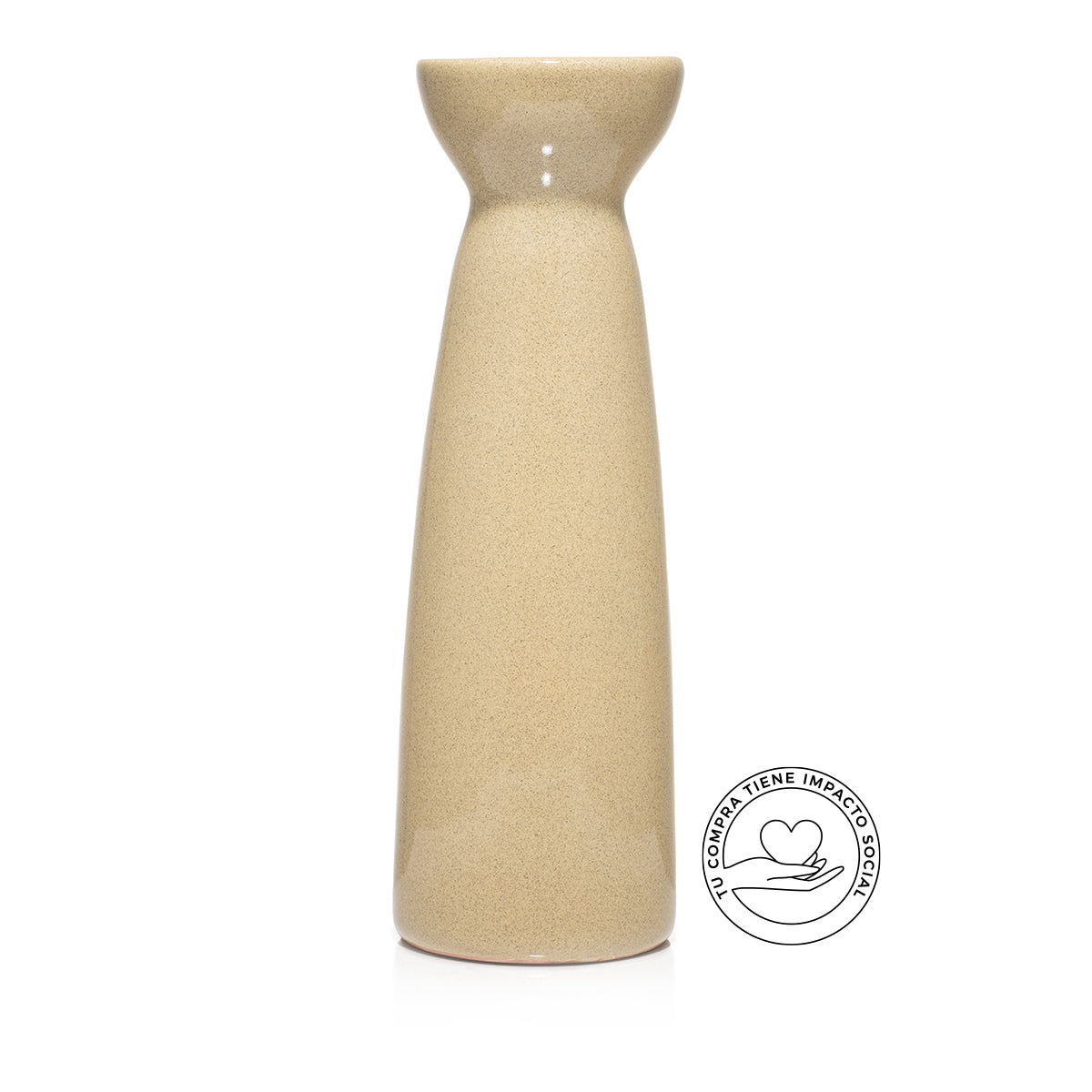 CANDELABRO HANDMADE ALTO ARENA JASPEADO